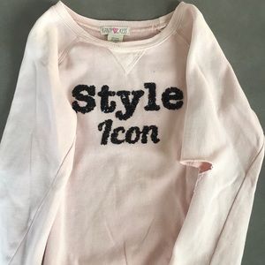 pink sweatshirt